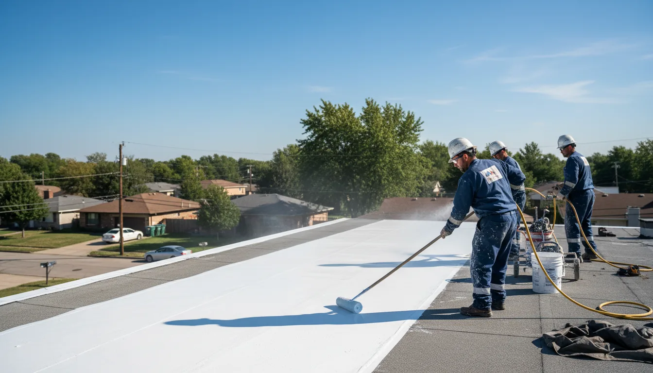 Commercial roof coating in Bourbonnais, IL near me